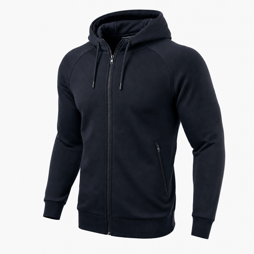 VexoTaFit Herren Fitness Hoodie – Fleece, Zip
